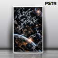 Lost in the Infinite | Astronaut Floating in Space Poster | Cosmic Galaxy Wall Art | 11x17 Print