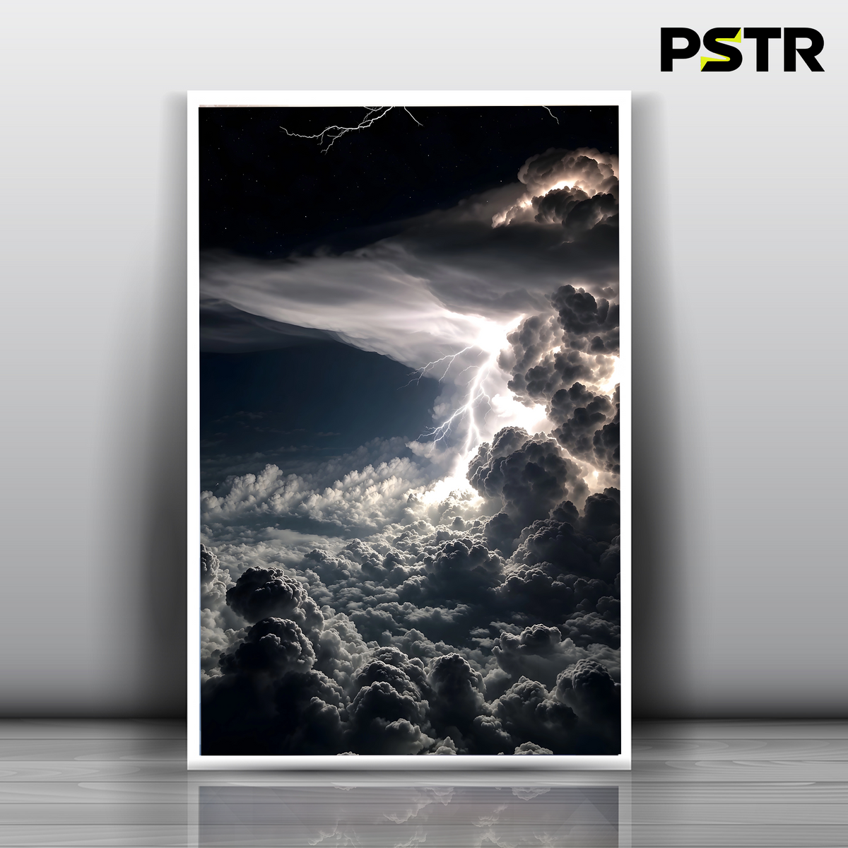 Heaven's Fury | Dramatic Lightning Storm Poster | Dark Cloudscape & Nature Wall Art | 11x17 Print