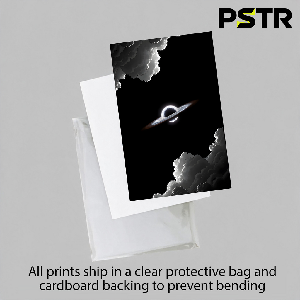 Beyond the Event Horizon | Black Hole Space Poster | Minimalist Cosmic Wall Art | 11x17 Print