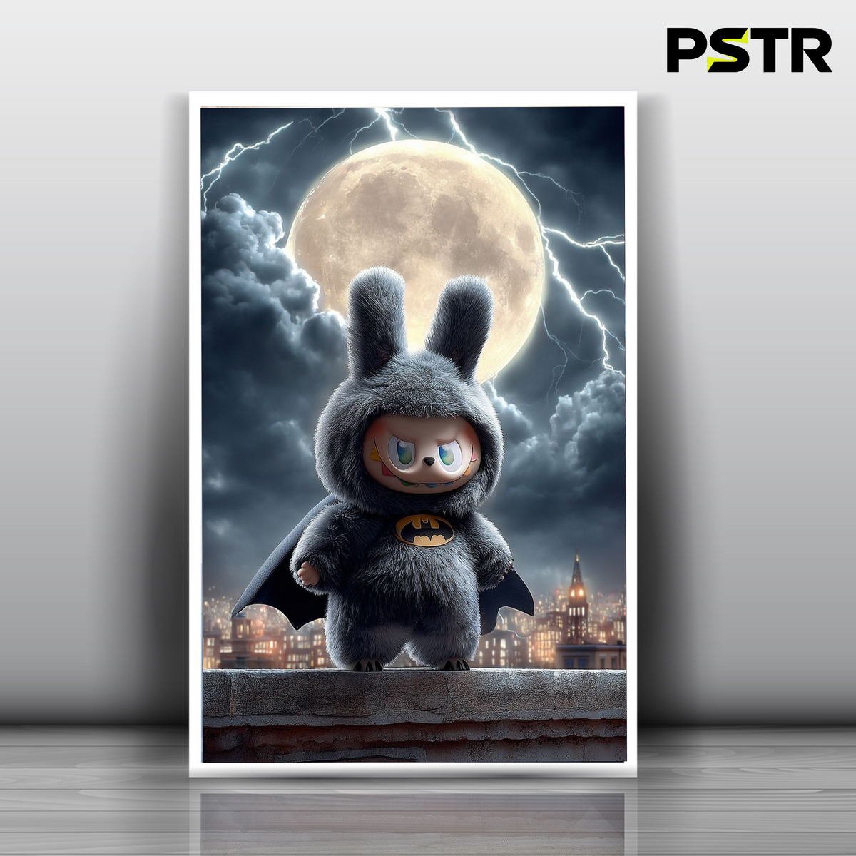 The Dark Side of Cute | Kawaii Bunny Superhero Poster | Gothic Fantasy Wall Art | 11x17 Print